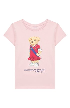 Детская хлопковая футболка POLO RALPH LAUREN розового цвета по цене 3950 руб., арт. 312838265 | Фото 1 Детская хлопковая футболка POLO RALPH LAUREN розового цвета, арт. 312838265 | Фото 1