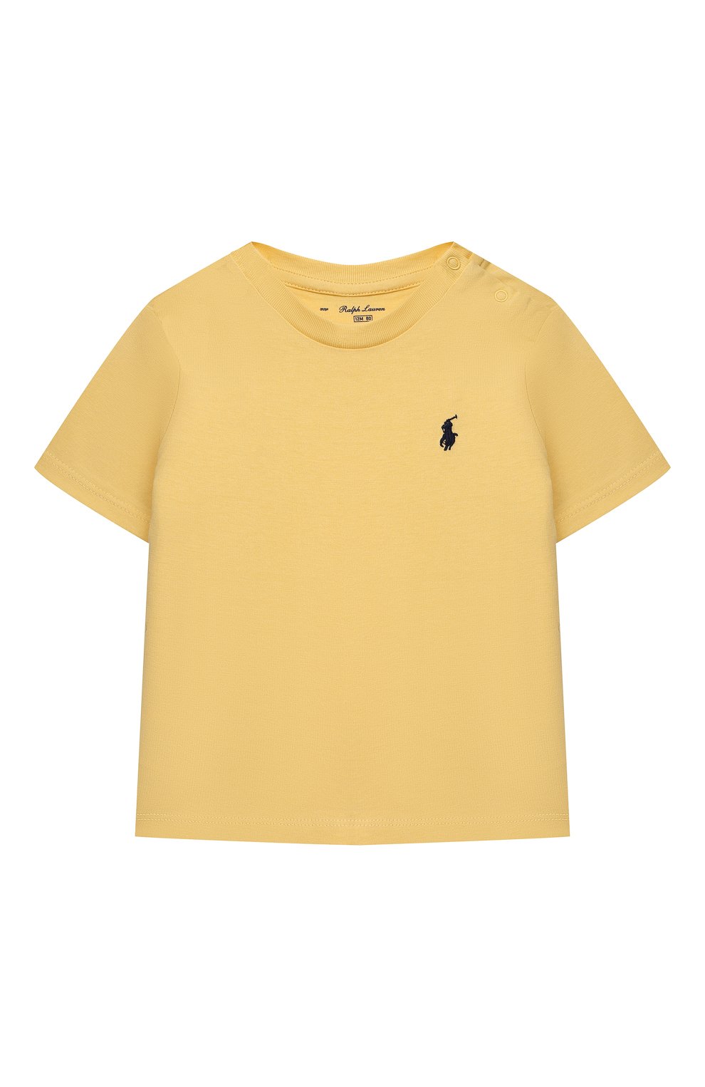Детский хлопковая футболка POLO RALPH LAUREN желтого цвета, арт. 320832904 | Фото 1