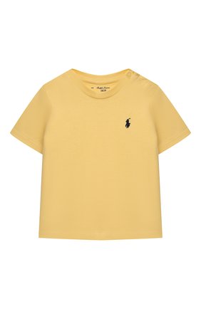 Детский хлопковая футболка POLO RALPH LAUREN желтого цвета по цене 2345 руб., арт. 320832904 | Фото 1 Детский хлопковая футболка POLO RALPH LAUREN желтого цвета, арт. 320832904 | Фото 1