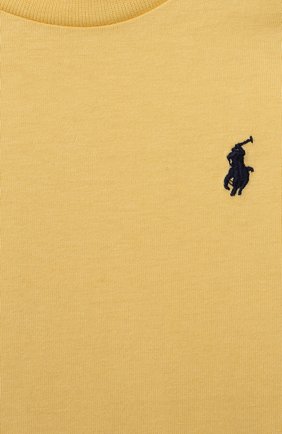 Детский хлопковая футболка POLO RALPH LAUREN желтого цвета по цене 2345 руб., арт. 320832904 | Фото 3 Детский хлопковая футболка POLO RALPH LAUREN желтого цвета, арт. 320832904 | Фото 3