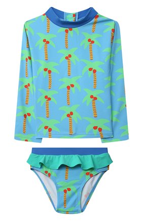 Детского купальный костюм STELLA MCCARTNEY бирюзового цвета по цене 6265 руб., арт. 602572/SQK66 | Фото 1 Детского купальный костюм STELLA MCCARTNEY бирюзового цвета, арт. 602572/SQK66 | Фото 1 (Материал внешний: Синтетический материал; Рукава: Длинные; Ростовка одежда: 9 мес | 74 см, 12 мес | 80 см, 18 мес | 86 см, 24 мес | 92 см)