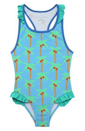 Детского слитный купальник STELLA MCCARTNEY бирюзового цвета по цене 5790 руб., арт. 602812/SQK66 | Фото 1 Детского слитный купальник STELLA MCCARTNEY бирюзового цвета, арт. 602812/SQK66 | Фото 1