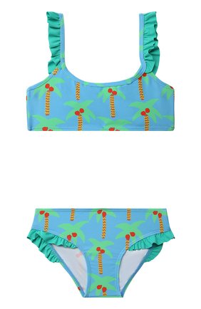 Детского раздельный купальник STELLA MCCARTNEY бирюзового цвета по цене 5615 руб., арт. 602802/SQK66 | Фото 1 Детского раздельный купальник STELLA MCCARTNEY бирюзового цвета, арт. 602802/SQK66 | Фото 1