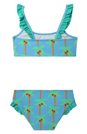 Детского раздельный купальник STELLA MCCARTNEY бирюзового цвета по цене 5615 руб., арт. 602802/SQK66 | Фото 2 Детского раздельный купальник STELLA MCCARTNEY бирюзового цвета, арт. 602802/SQK66 | Фото 2