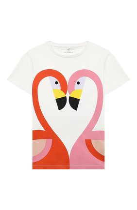 Детская хлопковая футболка STELLA MCCARTNEY белого цвета по цене 4320 руб., арт. 602652/SQJA6 | Фото 1 Детская хлопковая футболка STELLA MCCARTNEY белого цвета, арт. 602652/SQJA6 | Фото 1