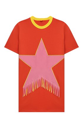 Детское хлопковое платье STELLA MCCARTNEY кораллового цвета по цене 4995 руб., арт. 602620/SQJD6 | Фото 1 Детское хлопковое платье STELLA MCCARTNEY кораллового цвета, арт. 602620/SQJD6 | Фото 1 (Девочки Кросс-КТ: Платье-одежда; Материал внешний: Хлопок; Случай: Повседневный; Рукава: Короткие; Ростовка одежда: 9 лет | 134 см, 12 лет | 152 см, 13 - 15 лет | 158 см, 16 лет | 164 см, 18 мес | 86 см, 2 года | 92 см, 3 года | 98 см, 4 года | 104 см, 5 лет | 110 см, 7 лет | 122 см)