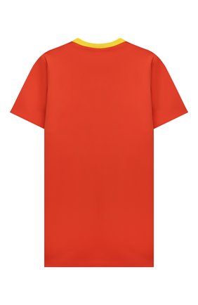 Детское хлопковое платье STELLA MCCARTNEY кораллового цвета по цене 4995 руб., арт. 602620/SQJD6 | Фото 2 Детское хлопковое платье STELLA MCCARTNEY кораллового цвета, арт. 602620/SQJD6 | Фото 2 (Девочки Кросс-КТ: Платье-одежда; Материал внешний: Хлопок; Случай: Повседневный; Рукава: Короткие; Ростовка одежда: 9 лет | 134 см, 12 лет | 152 см, 13 - 15 лет | 158 см, 16 лет | 164 см, 18 мес | 86 см, 2 года | 92 см, 3 года | 98 см, 4 года | 104 см, 5 лет | 110 см, 7 лет | 122 см)