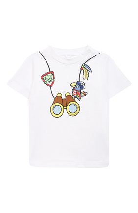 Детский хлопковая футболка STELLA MCCARTNEY белого цвета по цене 3455 руб., арт. 602270/SQJ82 | Фото 1 Детский хлопковая футболка STELLA MCCARTNEY белого цвета, арт. 602270/SQJ82 | Фото 1
