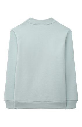 Детский хлопковый свитшот DOLCE & GABBANA бирюзового цвета по цене 15950 руб., арт. L4JW7H/G70LJ/2-6 | Фото 2 Детский хлопковый свитшот DOLCE & GABBANA бирюзового цвета, арт. L4JW7H/G70LJ/2-6 | Фото 2