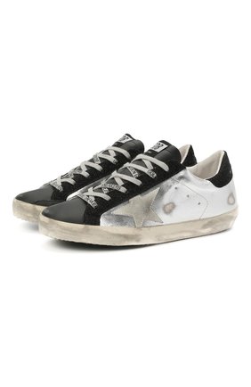 Женские кожаные кеды superstar GOLDEN GOOSE DELUXE BRAND черно-белого цвета по цене 37700 руб., арт. GWF00101.F000245 | Фото 1 Женские кожаные кеды superstar GOLDEN GOOSE DELUXE BRAND черно-белого цвета, арт. GWF00101.F000245 | Фото 1