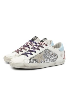 Женские кожаные кеды superstar GOLDEN GOOSE DELUXE BRAND серебряного цвета по цене 40950 руб., арт. GWF00104.F000284 | Фото 1 Женские кожаные кеды superstar GOLDEN GOOSE DELUXE BRAND серебряного цвета, арт. GWF00104.F000284 | Фото 1