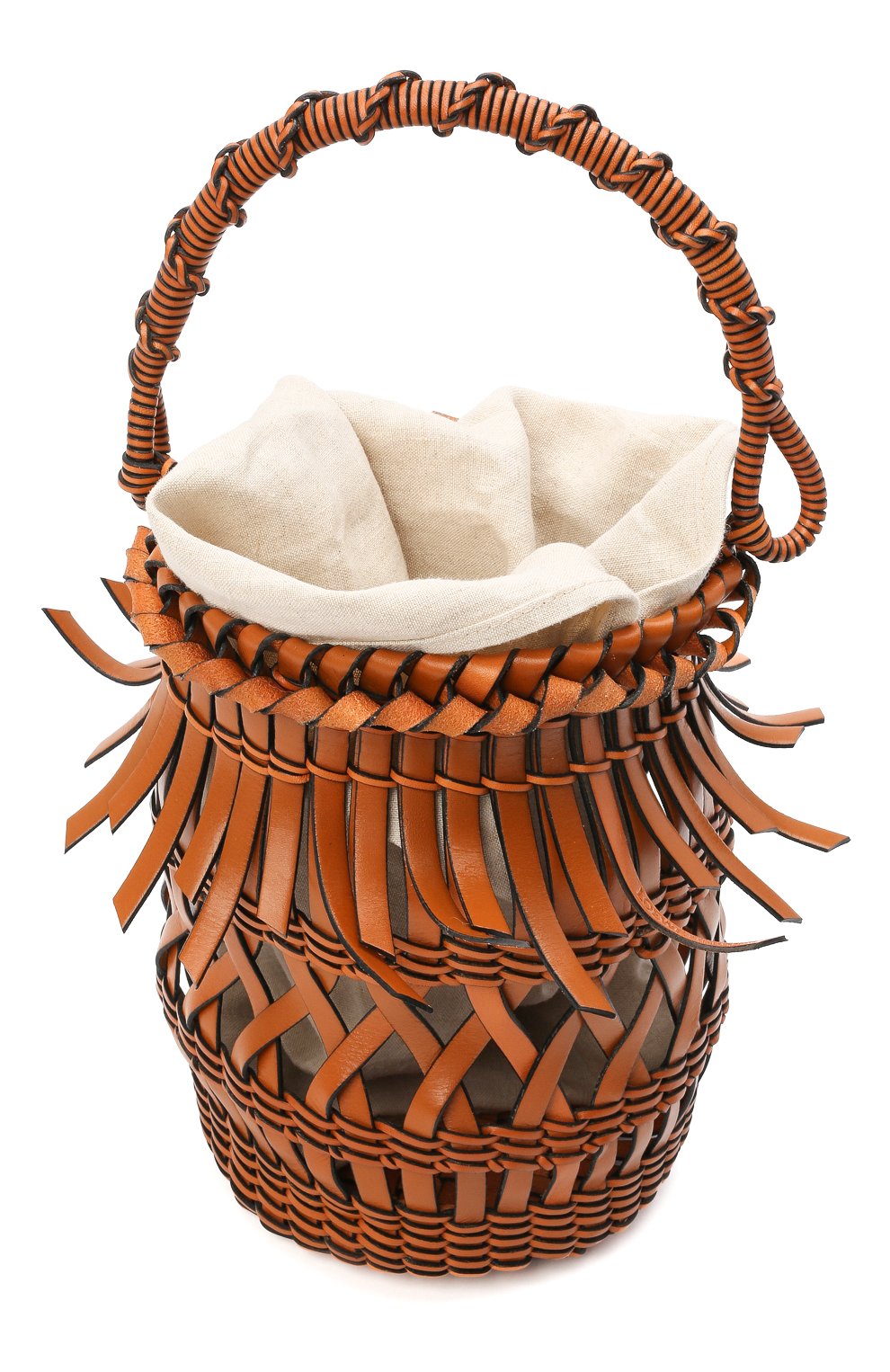 Женская сумка bucket fringes LOEWE светло-коричневого цвета по цене 193500 руб., арт. 340.80.W68 | Фото 4 Женская сумка bucket fringes LOEWE светло-коричневого цвета, арт. 340.80.W68 | Фото 4 (Сумки-технические: Сумки через плечо, Сумки top-handle; Материал: Натуральная кожа; Ремень/цепочка: На ремешке; Размер: small)