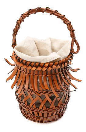Женская сумка bucket fringes LOEWE светло-коричневого цвета по цене 193500 руб., арт. 340.80.W68 | Фото 4 Женская сумка bucket fringes LOEWE светло-коричневого цвета, арт. 340.80.W68 | Фото 4 (Сумки-технические: Сумки через плечо, Сумки top-handle; Материал: Натуральная кожа; Ремень/цепочка: На ремешке; Размер: small)