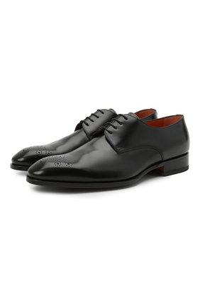 Мужские кожаные дерби SANTONI черного цвета по цене 52600 руб., арт. MCCR17633JC6I0BRN01 | Фото 1 Мужские кожаные дерби SANTONI черного цвета, арт. MCCR17633JC6I0BRN01 | Фото 1