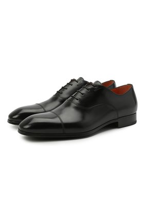 Мужские кожаные оксфорды SANTONI черного цвета по цене 39950 руб., арт. MGSI11011SM0IUSFN01 | Фото 1 Мужские кожаные оксфорды SANTONI черного цвета, арт. MGSI11011SM0IUSFN01 | Фото 1