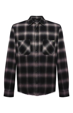 Мужская рубашка из хлопка и вискозы AMIRI серого цвета по цене 73350 руб., арт. MSL007-030 | Фото 1 Мужская рубашка из хлопка и вискозы AMIRI серого цвета, арт. MSL007-030 | Фото 1