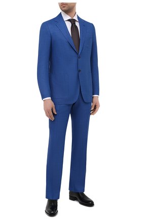 Мужской шерстяной костюм KITON синего цвета по цене 683000 руб., арт. UA81K01X57 | Фото 1 Мужской шерстяной костюм KITON синего цвета, арт. UA81K01X57 | Фото 1
