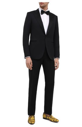 Мужские текстильные лоферы VERSACE черного цвета по цене 68300 руб., арт. DSU6488/DTS2C | Фото 2 Мужские текстильные лоферы VERSACE черного цвета, арт. DSU6488/DTS2C | Фото 2