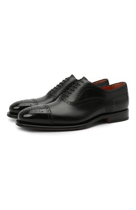 Мужские кожаные оксфорды SANTONI черного цвета по цене 65800 руб., арт. MCPH17555RB2IVVDN01 | Фото 1 Мужские кожаные оксфорды SANTONI черного цвета, арт. MCPH17555RB2IVVDN01 | Фото 1