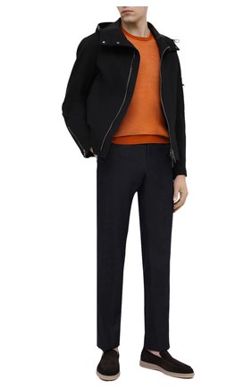 Мужские замшевые лоферы SANTONI темно-коричневого цвета по цене 43450 руб., арт. MGDT17459TAAEPMST55 | Фото 2 Мужские замшевые лоферы SANTONI темно-коричневого цвета, арт. MGDT17459TAAEPMST55 | Фото 2 (Мужское Кросс-КТ: Лоферы-обувь; Стили: Кэжуэл; Материал внутренний: Натуральная кожа; Материал внешний: Замша)