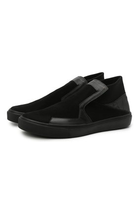 Мужские комбинированные слипоны STONE ISLAND SHADOW PROJECT черного цвета по цене 37200 руб., арт. 7419S0122 | Фото 1 Мужские комбинированные слипоны STONE ISLAND SHADOW PROJECT черного цвета, арт. 7419S0122 | Фото 1