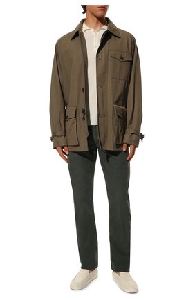 Мужские хлопковые брюки TOM FORD хаки цвета по цене 75800 руб., арт. BWJ39/TFD002 | Фото 2 Мужские хлопковые брюки TOM FORD хаки цвета, арт. BWJ39/TFD002 | Фото 2