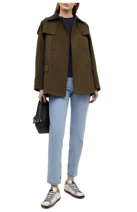 Женская хлопковая футболка KENZO синего цвета по цене 10600 руб., арт. FB52TS8434SA | Фото 2 Женская хлопковая футболка KENZO синего цвета, арт. FB52TS8434SA | Фото 2
