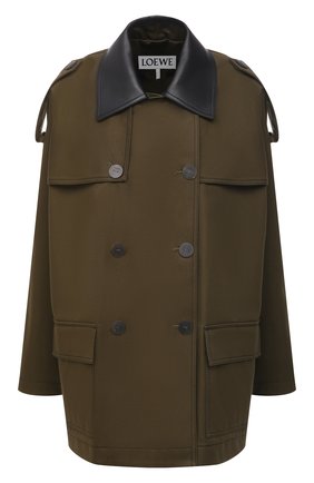Женская хлопковая куртка LOEWE хаки цвета по цене 178000 руб., арт. S359338XAT | Фото 1 Женская хлопковая куртка LOEWE хаки цвета, арт. S359338XAT | Фото 1