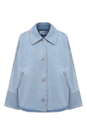 Женская джинсовая куртка LOEWE голубого цвета по цене 82900 руб., арт. S359330XCE | Фото 1 Женская джинсовая куртка LOEWE голубого цвета, арт. S359330XCE | Фото 1