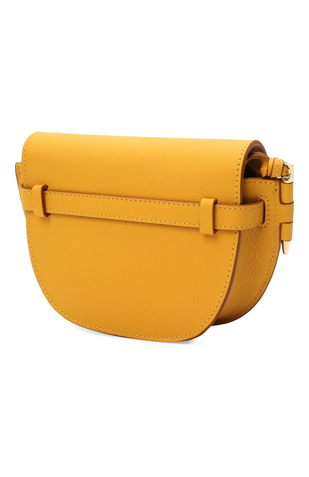 Женская сумка gate mini LOEWE желтого цвета, арт. A650N46X02 | Фото 3 (Сумки-технические: Сумки через плечо; Материал: Натуральная кожа; Размер: mini; Ремень/цепочка: На ремешке)