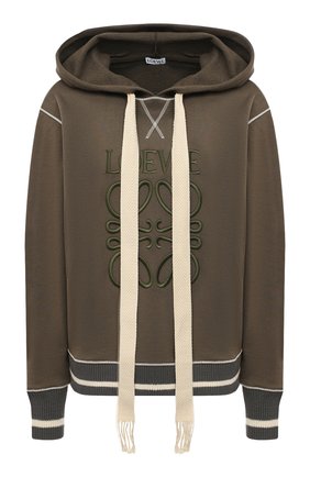 Женский хлопковое худи LOEWE хаки цвета по цене 67850 руб., арт. S359341XA9 | Фото 1 Женский хлопковое худи LOEWE хаки цвета, арт. S359341XA9 | Фото 1