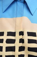 Женская шелковая рубашка LOEWE разноцветного цвета, арт. S897Y06X01 | Фото 5 (Материал внешний: Шелк; Рукава: Длинные; Стили: Гламурный; Женское Кросс-КТ: Рубашка-одежда; Принт: С принтом; Длина (для топов): Удлиненные; Региональные ограничения белый список (Axapta Mercury): RU)