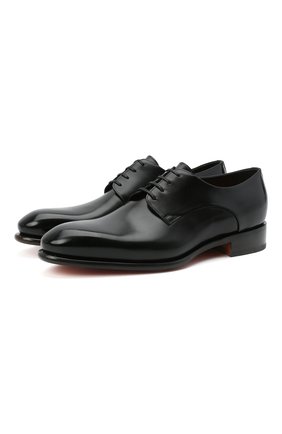 Мужские кожаные дерби SANTONI черного цвета по цене 76050 руб., арт. MCCR17030MC1HVVDN01 | Фото 1 Мужские кожаные дерби SANTONI черного цвета, арт. MCCR17030MC1HVVDN01 | Фото 1