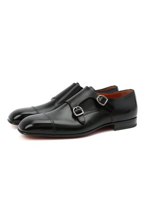 Мужские кожаные монки SANTONI черного цвета по цене 59100 руб., арт. MCLI17503JA2IHMLN01 | Фото 1 Мужские кожаные монки SANTONI черного цвета, арт. MCLI17503JA2IHMLN01 | Фото 1