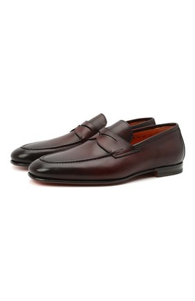 Мужские кожаные пенни-лоферы SANTONI бордового цвета по цене 68650 руб., арт. MCNC15609SA3ESCSQ52 | Фото 1 Мужские кожаные пенни-лоферы SANTONI бордового цвета, арт. MCNC15609SA3ESCSQ52 | Фото 1 (Материал внутренний: Натуральная кожа; Стили: Классический; Материал внешний: Кожа)