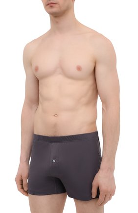Мужские хлопковые боксеры ZIMMERLI темно-серого цвета по цене 10550 руб., арт. 286-1446 | Фото 2 Мужские хлопковые боксеры ZIMMERLI темно-серого цвета, арт. 286-1446 | Фото 2