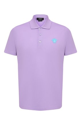 Мужское хлопковое поло VERSACE фиолетового цвета по цене 37050 руб., арт. A87427/A237141 | Фото 1 Мужское хлопковое поло VERSACE фиолетового цвета, арт. A87427/A237141 | Фото 1