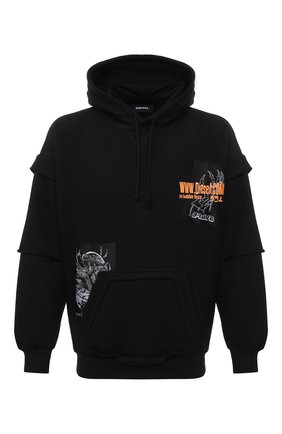 Мужской худи DIESEL черного цвета по цене 26200 руб., арт. A01804/0KAZW | Фото 1 Мужской худи DIESEL черного цвета, арт. A01804/0KAZW | Фото 1