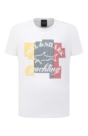 Мужская хлопковая футболка PAUL&SHARK белого цвета по цене 13200 руб., арт. 21411083/C00 | Фото 1 Мужская хлопковая футболка PAUL&SHARK белого цвета, арт. 21411083/C00 | Фото 1