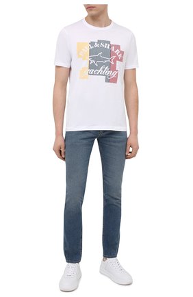 Мужская хлопковая футболка PAUL&SHARK белого цвета по цене 13200 руб., арт. 21411083/C00 | Фото 2 Мужская хлопковая футболка PAUL&SHARK белого цвета, арт. 21411083/C00 | Фото 2