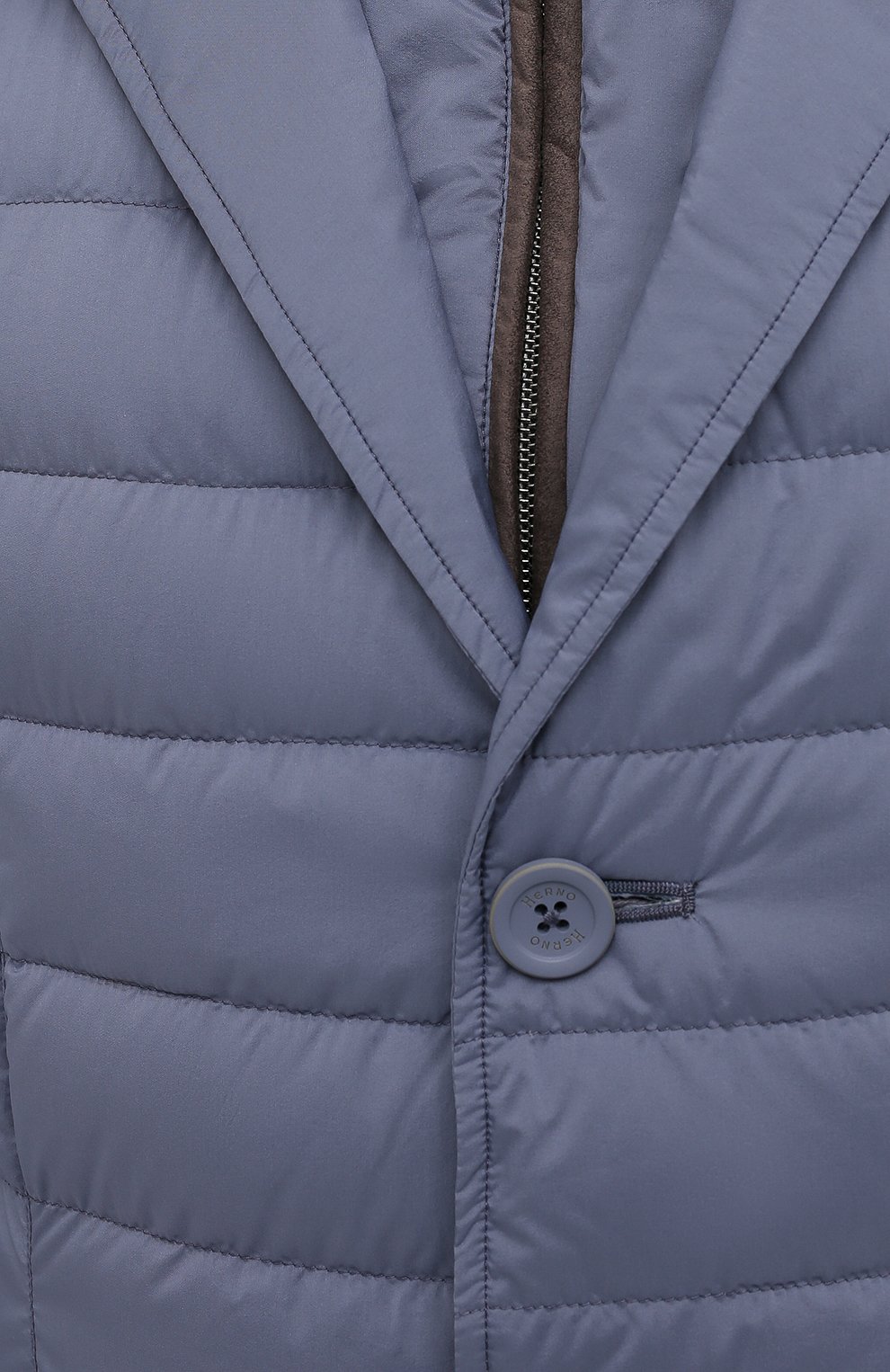 Мужская пуховая куртка HERNO серого цвета, арт. PI0633U/19288 | Фото 5 (Кросс-КТ: Куртка; Рукава: Длинные; Материал внешний: Синтетический материал; Мужское Кросс-КТ: Куртка-верхняя одежда; Материал подклада: Синтетический материал; Длина (верхняя одежда): Короткие; Материал утеплителя: Пух и перо; Стили: Кэжуэл)
