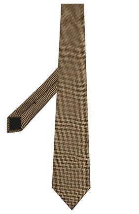 Мужской шелковый галстук TOM FORD золотого цвета, арт. 9TF34/XTF | Фото 2 (Материал: Текстиль, Шелк; Принт: С принтом; Региональные ограничения белый список (Axapta Mercury): RU)