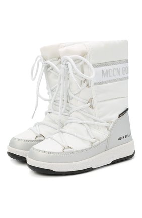 Детские утепленные сапоги MOON BOOT серебряного цвета по цене 9790 руб., арт. 965-34051400 | Фото 1 Детские утепленные сапоги MOON BOOT серебряного цвета, арт. 965-34051400 | Фото 1