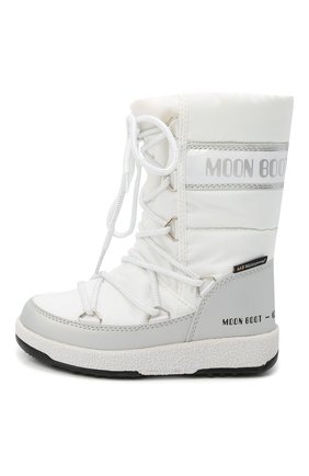 Детские утепленные сапоги MOON BOOT серебряного цвета по цене 9790 руб., арт. 965-34051400 | Фото 2 Детские утепленные сапоги MOON BOOT серебряного цвета, арт. 965-34051400 | Фото 2