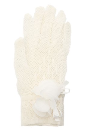 Детские перчатки ALETTA белого цвета, арт. AA1620GUA | Фото 1 (Материал: Синтетический материал, Текстиль; Региональные ограничения белый список (Axapta Mercury): RU)