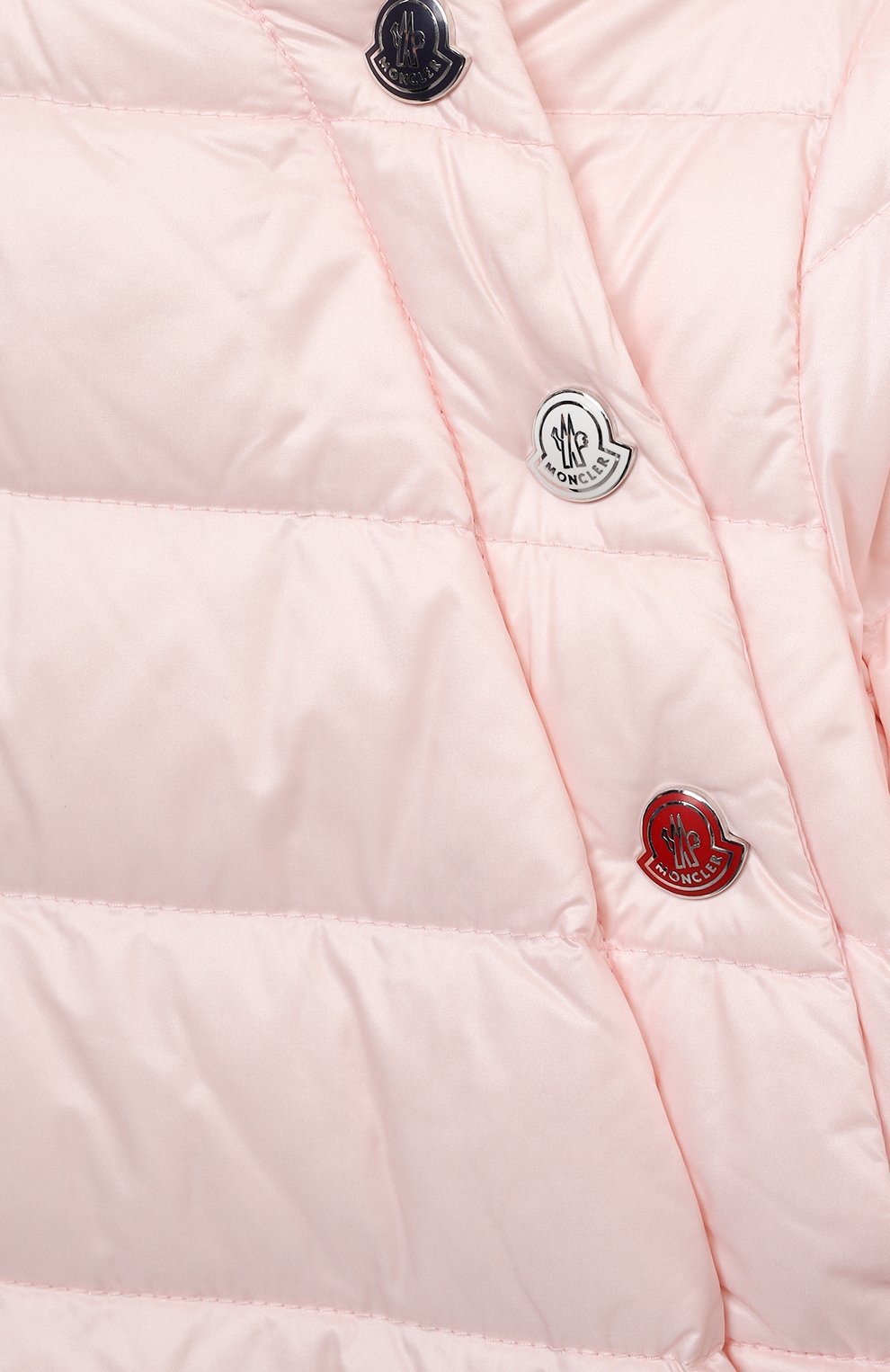 Детский пуховый комбинезон MONCLER светло-розового цвета по цене 47950 руб., арт. G1-951-1G516-00-53048/3-12M | Фото 3 Детский пуховый комбинезон MONCLER светло-розового цвета, арт. G1-951-1G516-00-53048/3-12M | Фото 3 (Рукава: Длинные; Материал внешний: Синтетический материал; Региональные ограничения белый список (Axapta Mercury): RU; Материал утеплителя: Пух и перо; Материал подклада: Хлопок)