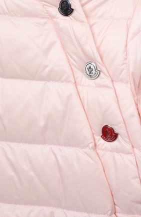 Детский пуховый комбинезон MONCLER светло-розового цвета, арт. G1-951-1G516-00-53048/3-12M | Фото 3 (Рукава: Длинные; Материал внешний: Синтетический материал; Региональные ограничения белый список (Axapta Mercury): RU; Материал утеплителя: Пух и перо; Материал подклада: Хлопок)