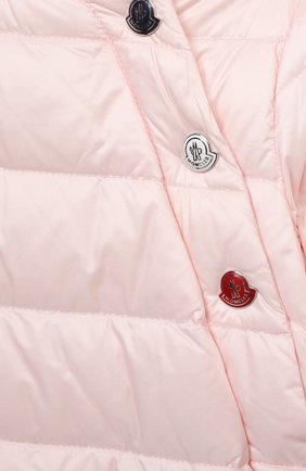 Детский пуховый комбинезон MONCLER светло-розового цвета по цене 47950 руб., арт. G1-951-1G516-00-53048/3-12M | Фото 3 Детский пуховый комбинезон MONCLER светло-розового цвета, арт. G1-951-1G516-00-53048/3-12M | Фото 3 (Рукава: Длинные; Материал внешний: Синтетический материал; Региональные ограничения белый список (Axapta Mercury): RU; Материал утеплителя: Пух и перо; Материал подклада: Хлопок)