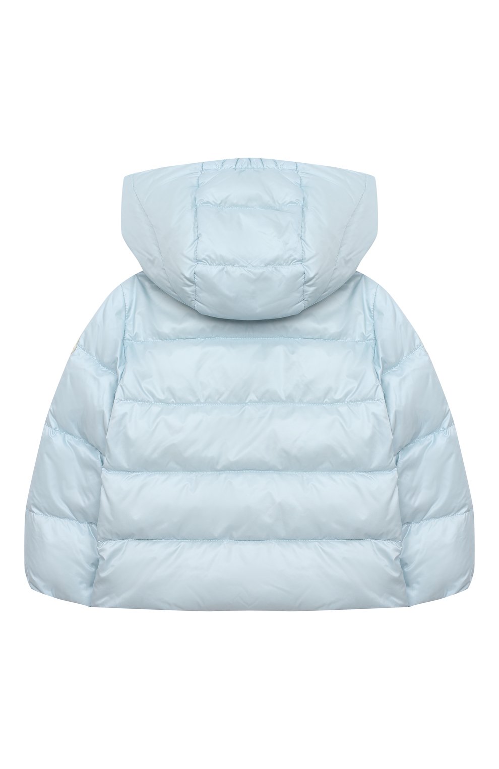Детский пуховый комбинезон MONCLER голубого цвета по цене 58050 руб., арт. G1-951-1F510-00-53048 | Фото 3 Детский пуховый комбинезон MONCLER голубого цвета, арт. G1-951-1F510-00-53048 | Фото 3 (Рукава: Длинные; Материал внешний: Синтетический материал; Региональные ограничения белый список (Axapta Mercury): RU; Материал утеплителя: Пух и перо; Материал подклада: Хлопок)