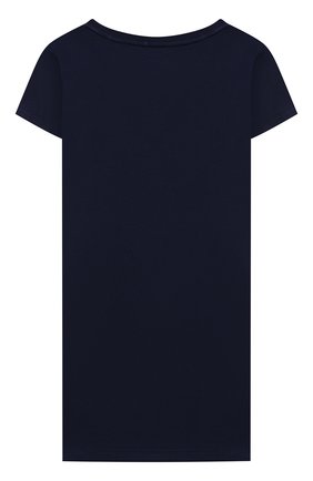 Детское хлопковое платье POLO RALPH LAUREN синего цвета по цене 6395 руб., арт. 311837200 | Фото 2 Детское хлопковое платье POLO RALPH LAUREN синего цвета, арт. 311837200 | Фото 2 (Девочки Кросс-КТ: Платье-одежда; Случай: Повседневный; Материал внешний: Хлопок; Рукава: Короткие; Ростовка одежда: 4 года | 104 см)